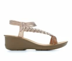 Women's Daisy Fuentes Denim Vegan Wedge Sandals