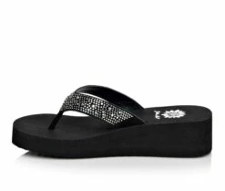 Women's Yellow Box Africa Wedge Flip-Flops -Shoe Styles Sales 2024 3 1052