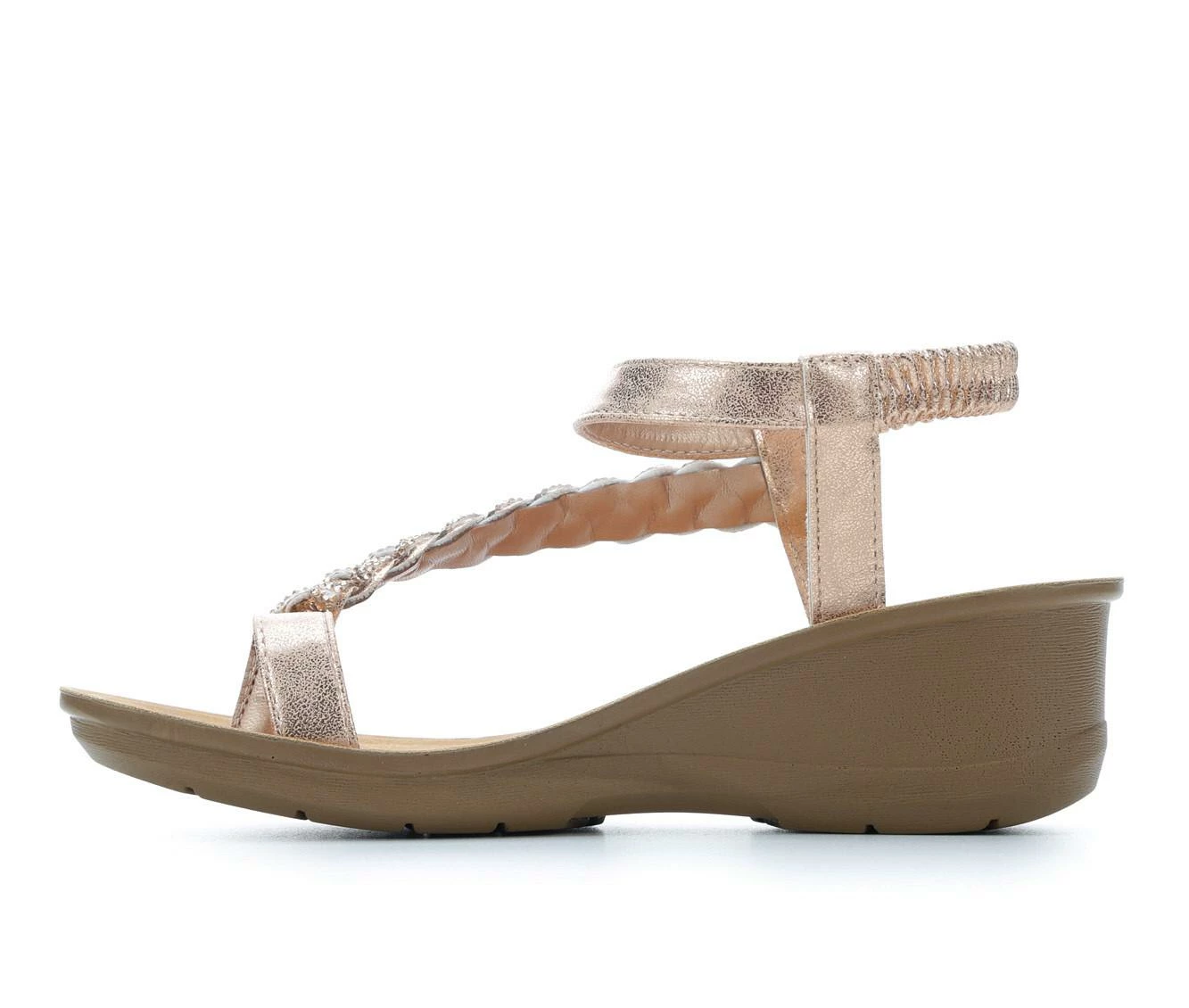 Women's Daisy Fuentes Denim Vegan Wedge Sandals 6 Women's Daisy Fuentes Denim Vegan Wedge Sandals - Image 4