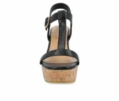 Women's Journee Collection Matildaa Cork Wedge Sandals -Shoe Styles Sales 2024 4 873
